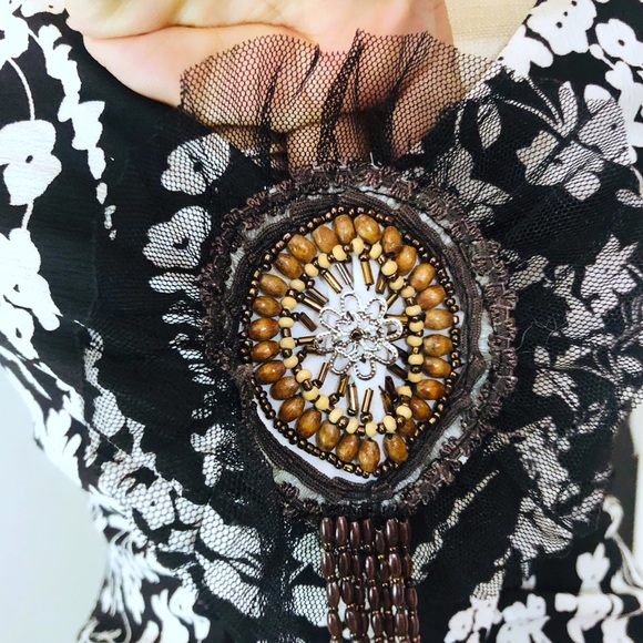 Vintage Cascade Asymmetrical Embellished Dress - Picture 5 of 15